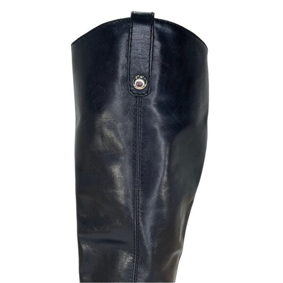 International Concepts Fawne Black Leather Knee High Womens Boots Size 5M - Picture 9 of 14